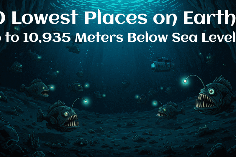 The 10 Lowest Places on Earth: Exploring Depths up to 10,935 Meters Below Sea Level