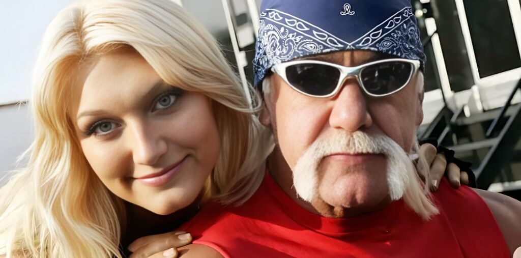 A more recent photo of Hulk Hogan, wearing his signature bandana and sunglasses, taking a selfie with his daughter, Brooke Hogan.